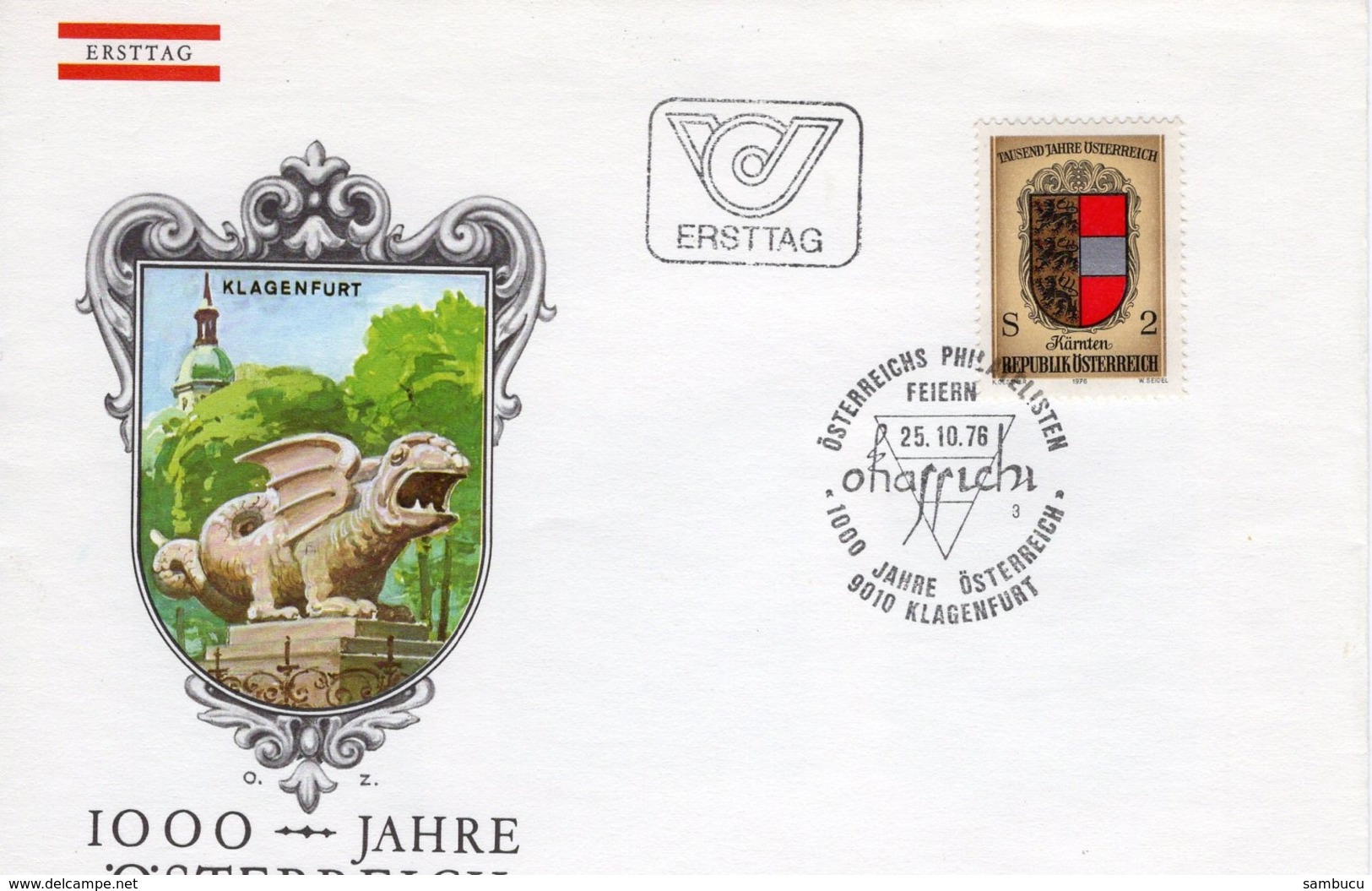 FDC - 1000 Jahre Österreich Kärnten  25.10.1976 Ersttag - FDC