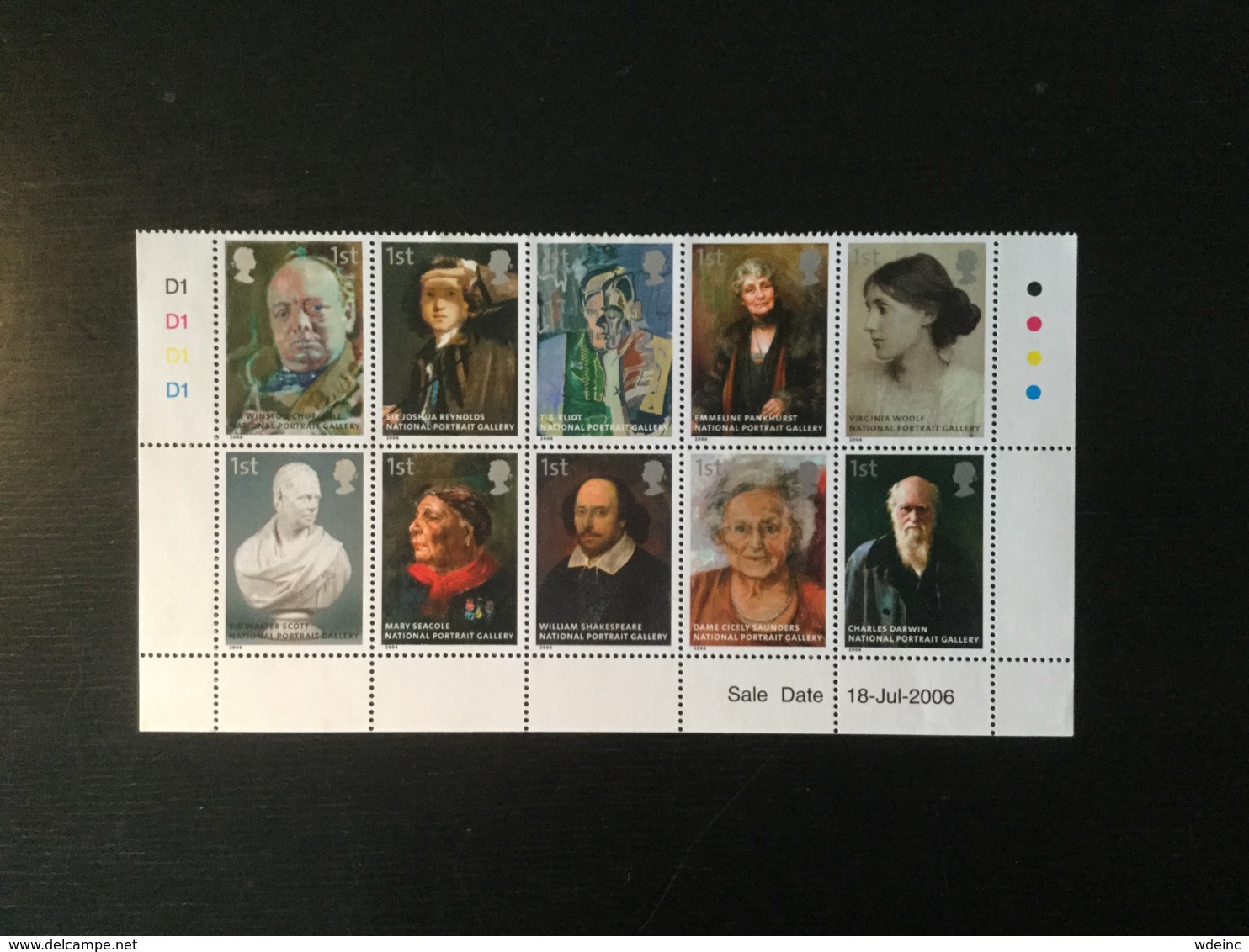 GB 2006 National Portrait Gallery Set MUH  Sg 2640-49 - Unused Stamps