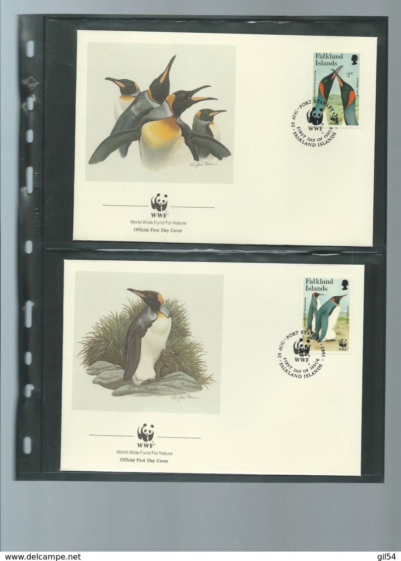 Falkland Islands 1991 King Penguin/Königspinguin WWF, ensemble complet -  car116