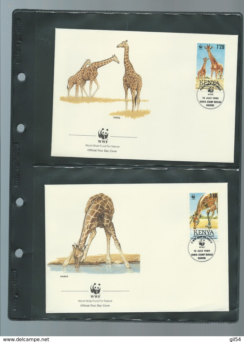KENYA - 1989 - PROTECTION DE LA NATURE - LA GIRAFE RETICULEE - WWF - N° 474/477, ensemble complet -  car117