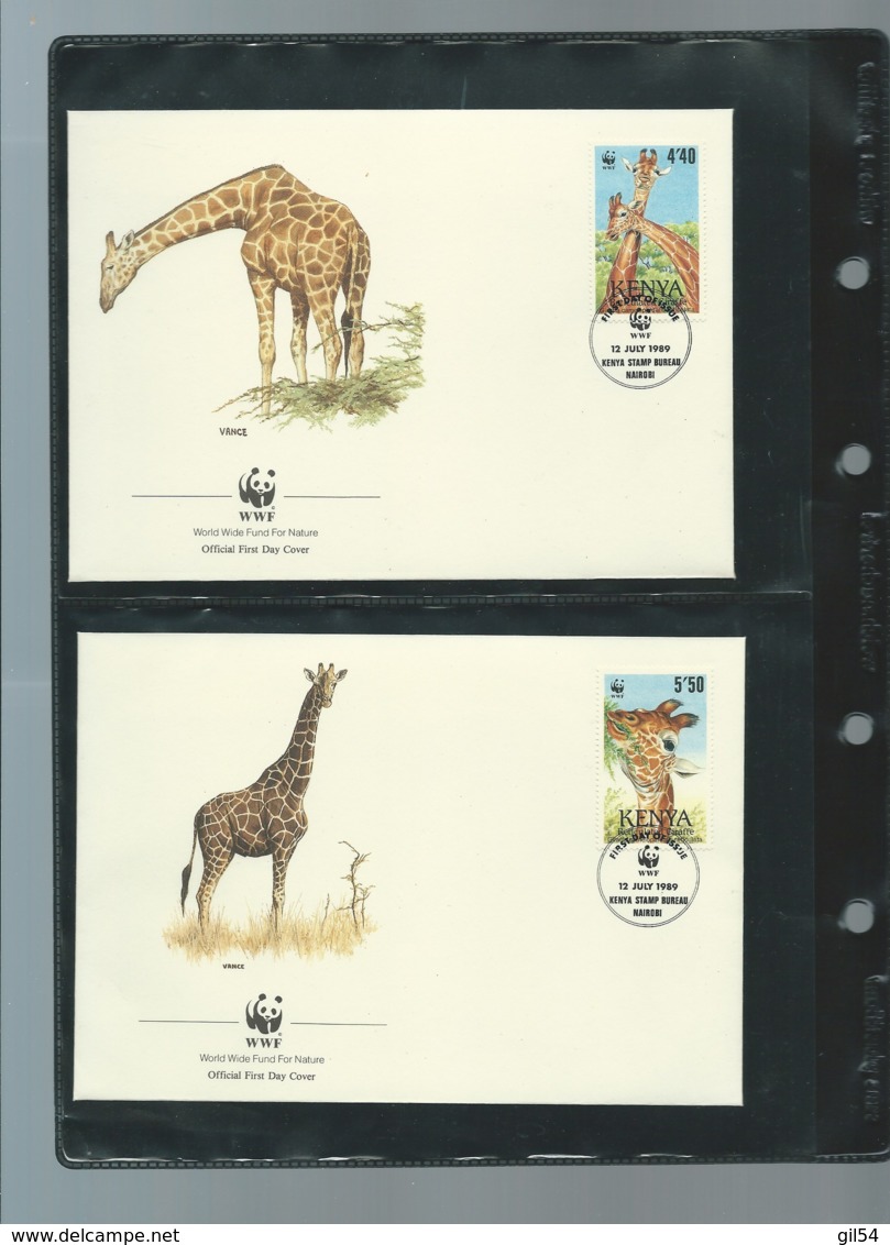 KENYA - 1989 - PROTECTION DE LA NATURE - LA GIRAFE RETICULEE - WWF - N° 474/477, ensemble complet -  car117