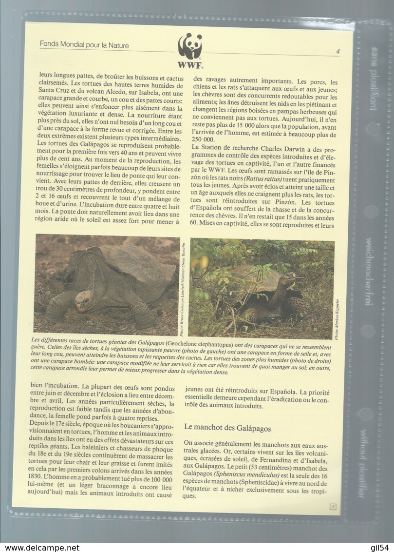 WWF - ECUADOR - FAUNA GALAPAGOS - 1992, Ensemble Complet -  Car118 - Verzamelingen & Reeksen