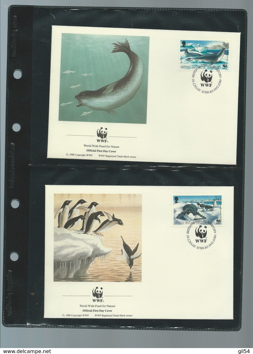 WWF -  British Antartic Territory  1986 ,  ensemble complet -  car119