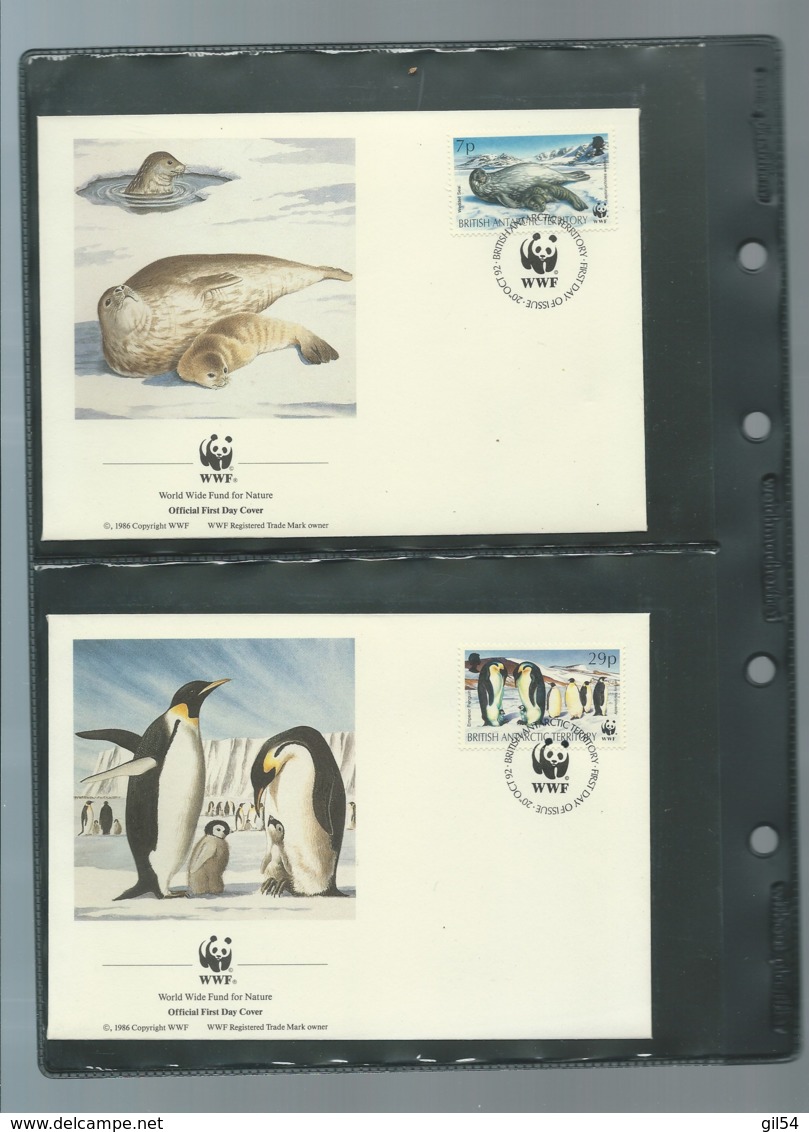 WWF -  British Antartic Territory  1986 ,  ensemble complet -  car119