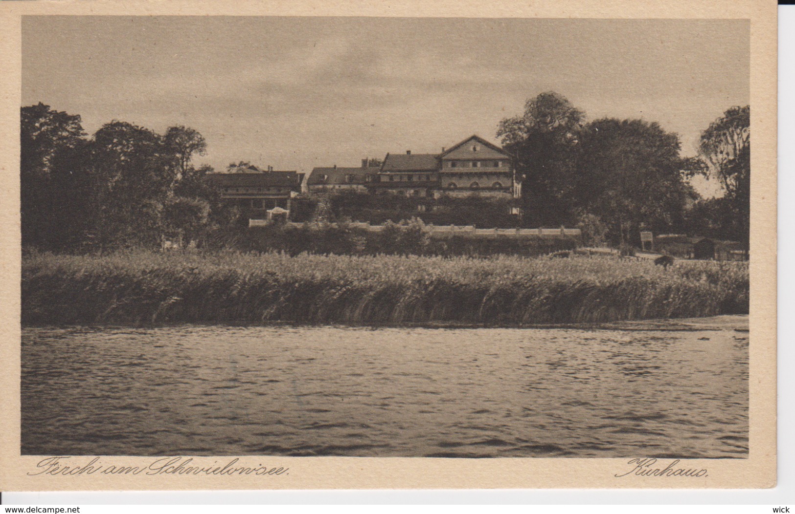 AK Ferch Bei Potsdam, Schwielow Schwielowsee, Brandenburg "FERCH AM SCHWIELOWSEE" - KURHAUS - -selten !!! - Ferch