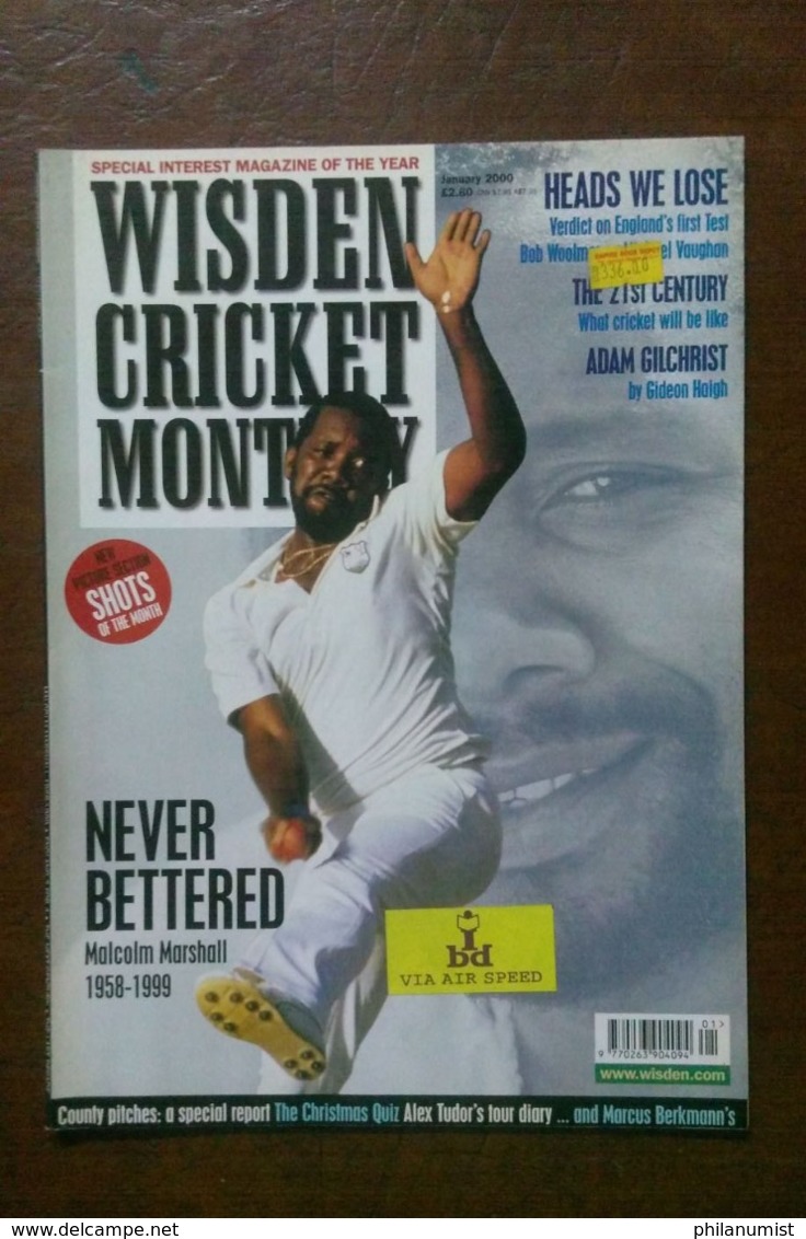 10 WISDEN CRICKET MONTHLY MAGAZINE 1998-2000 BACK ISSUES LOOK !!