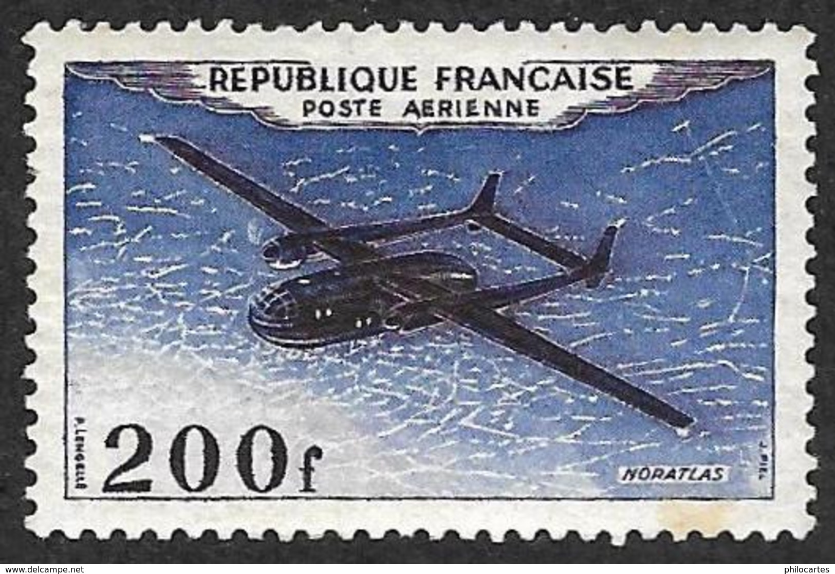 FRANCE   1954  -   PA  31  - Noratlas  -  Oblitéré - 1927-1959 Matasellados