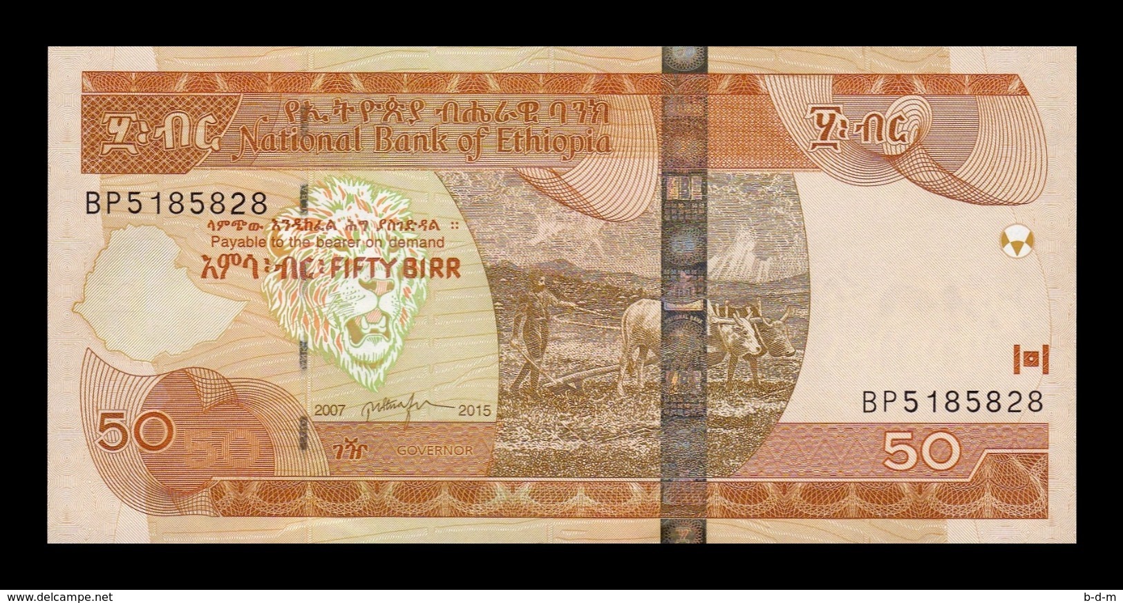 Etiopia Ethiopia 50 Birr 2015 Pick 51g SC UNC - Ethiopië