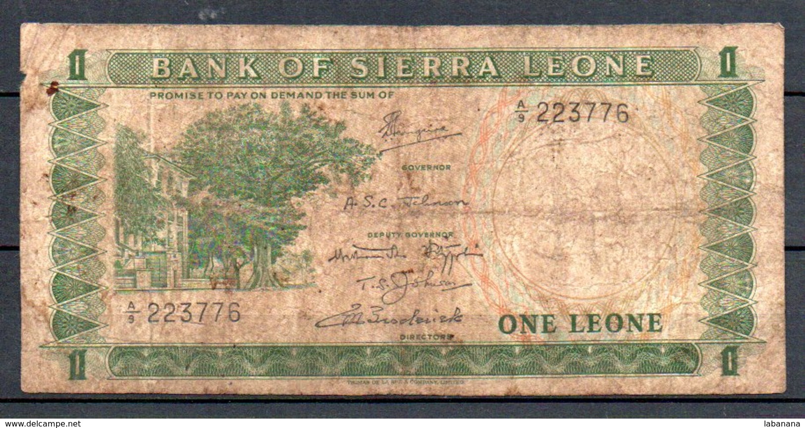 329-Sierre Leone Billet De 1 Leone 1970 A9 - Sierra Leone