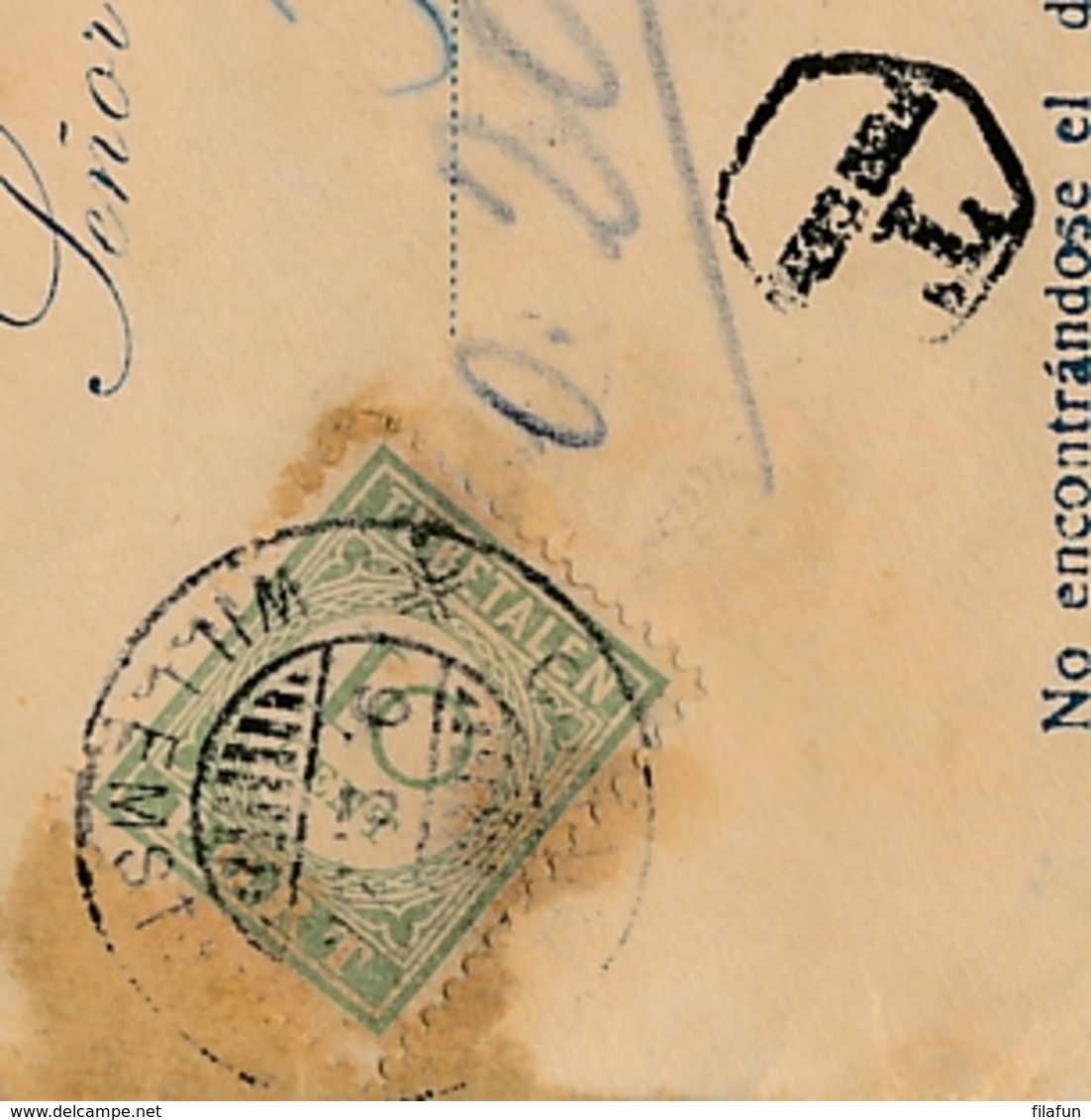 Argentina / Curacao - 1937 - 10 Cent Port P23 Enkelfrankering Op Taxed Businesscover Van San Fernando Naar Curacao - Niederländische Antillen, Curaçao, Aruba