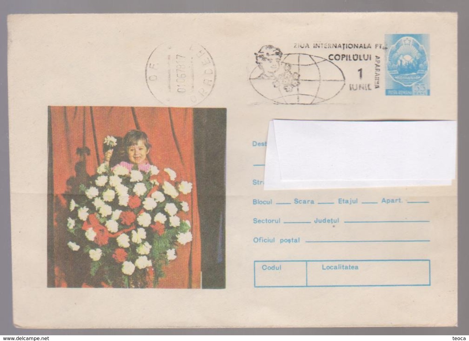 UNICEF, COVER WITH SPECIAL POSTMARK ,1979   With Postmark SPECIAL ORADEA 1979 - UNICEF