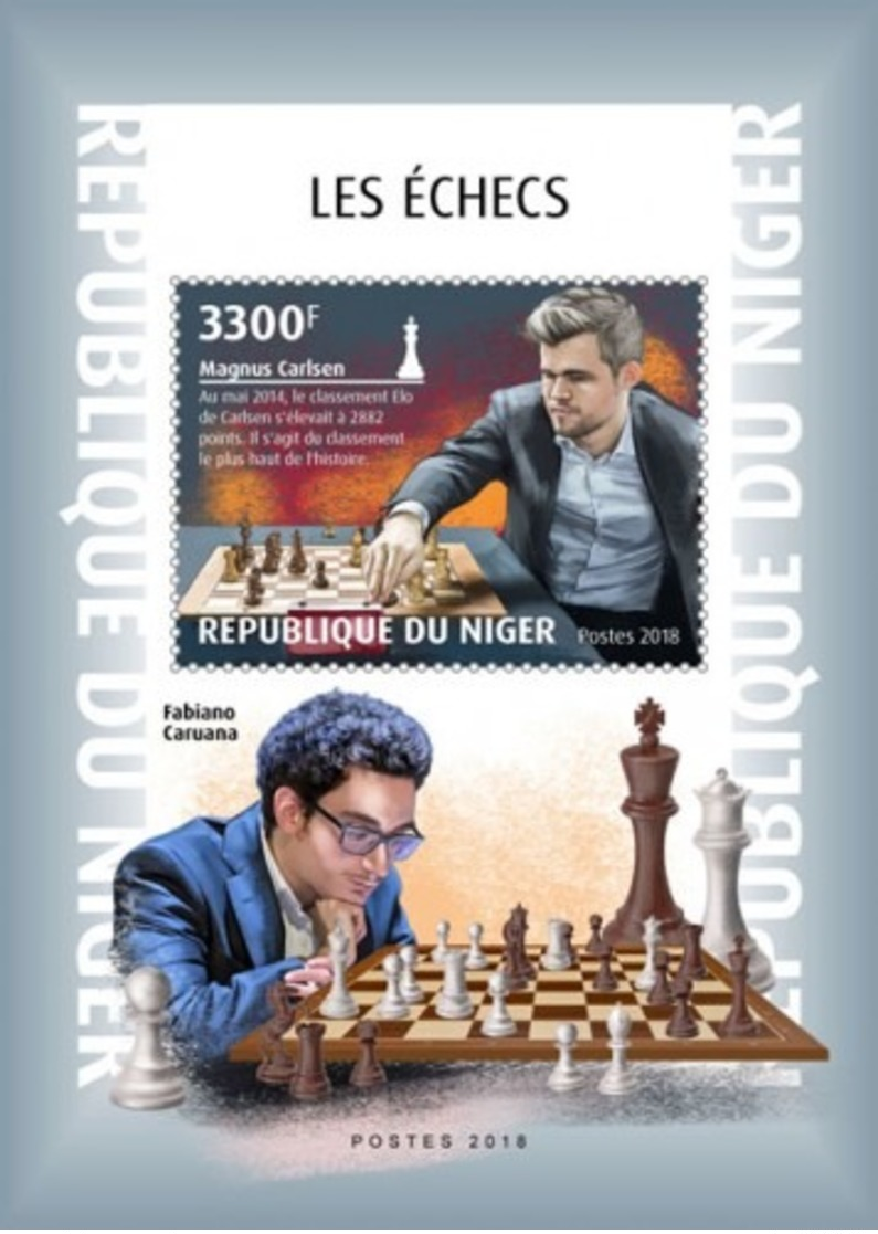 NIGER REP - 2018 - Chess - Perf Souv Sheet - M N H - Níger (1960-...)