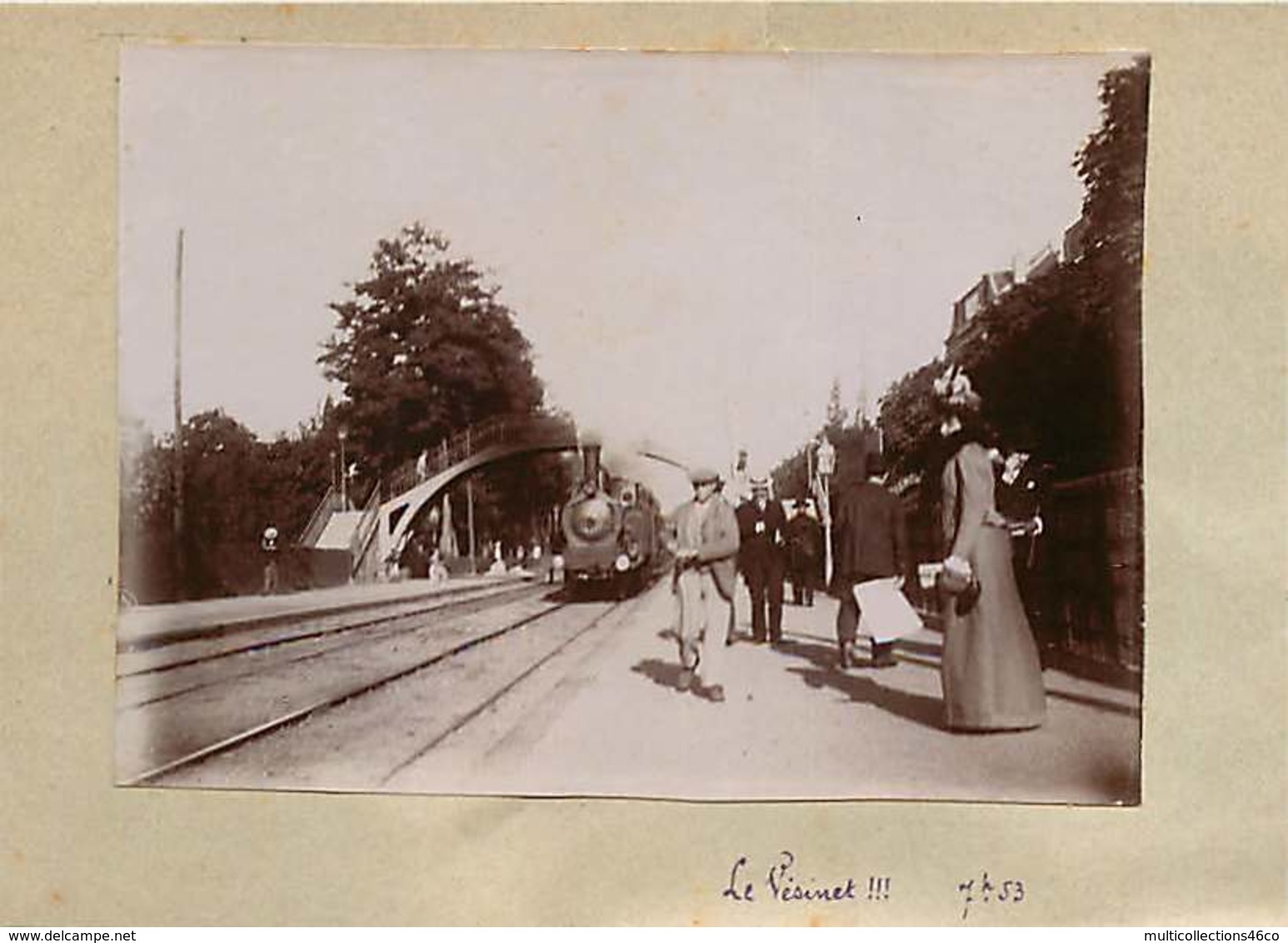 031019G - PHOTO 1900 - 78 LE VESINET Gare Chemin De Fer Train Locomotive Passager - Le Vésinet