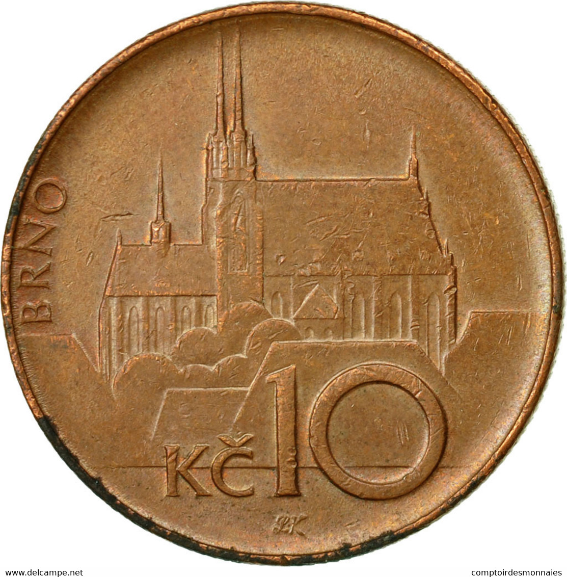 Monnaie, République Tchèque, 10 Korun, 1995, TTB, Copper Plated Steel, KM:4 - Tchéquie