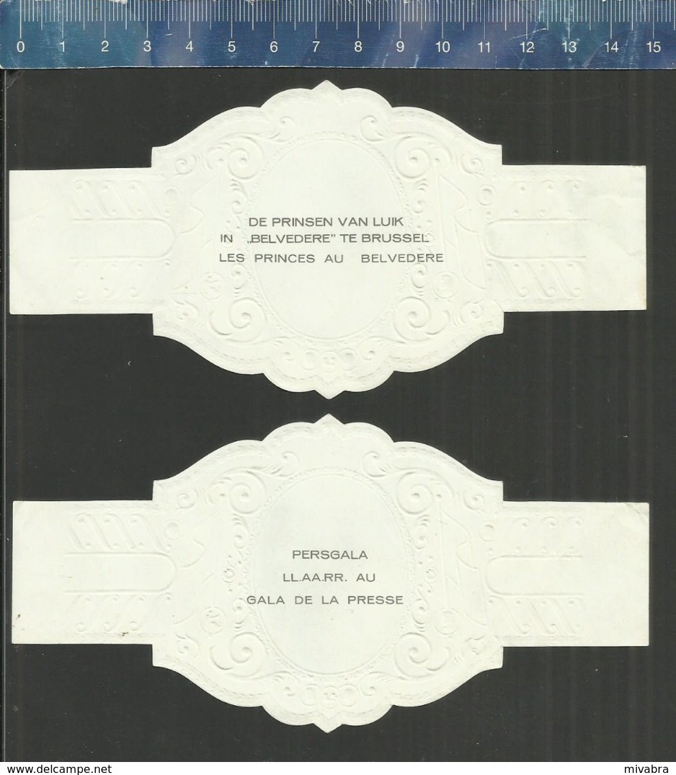 STOMPKOP PERSGALA GALA DE LA PRESSE (BOUDEWIJN & FABIOLA) - DE PRINSEN VAN LUIK BELVEDERE BRUSSEL LES PRINCES DE LIèGE - - Cigar Bands