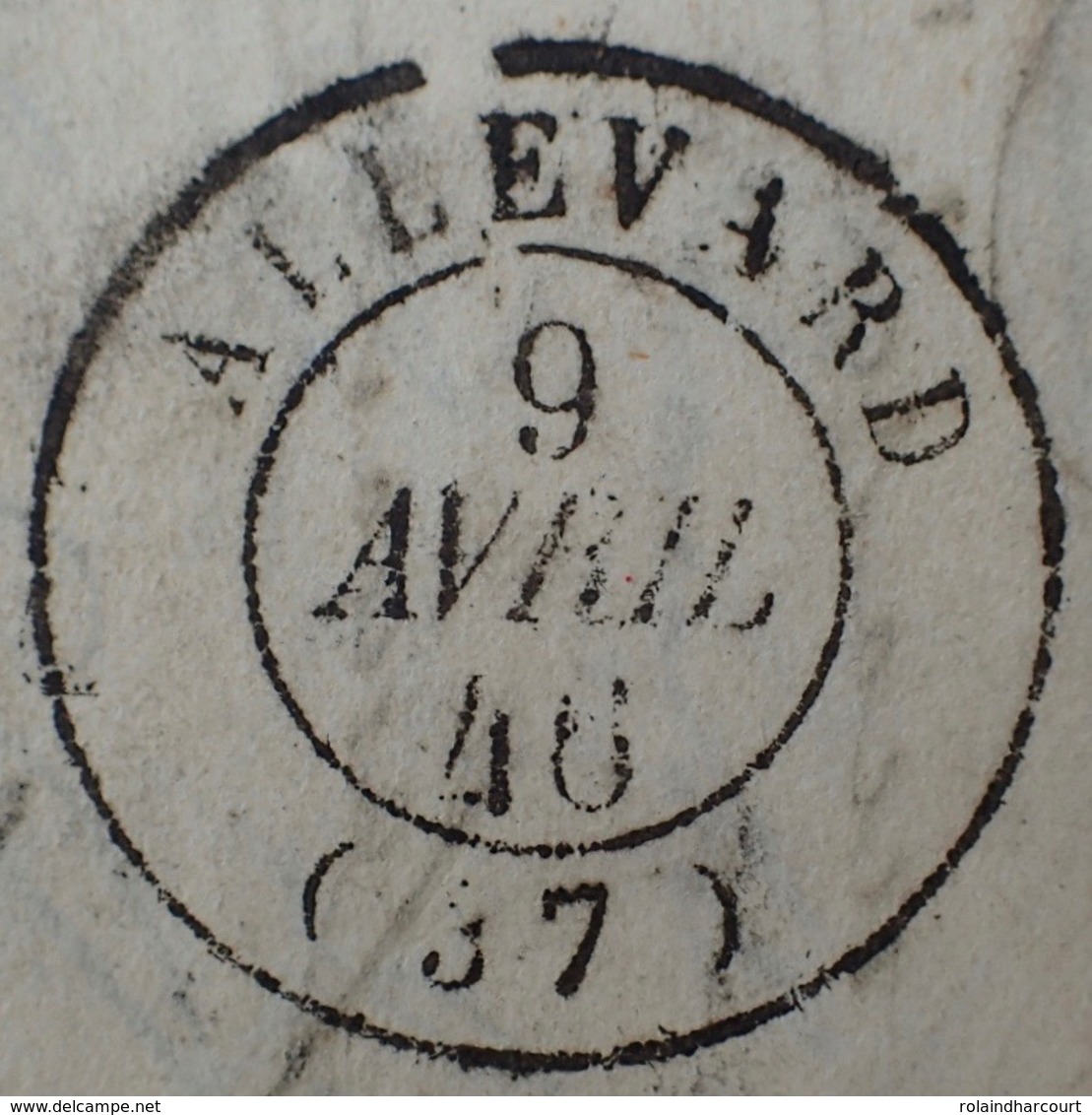 DF40266/638 - ✉️ Du 9 AVRIL 1848 - ALLEVARD (Isère) à GRENOBLE (Isère) - Taxe Manuscrite + OR (origine Rurale) + Id - 1801-1848: Précurseurs XIX