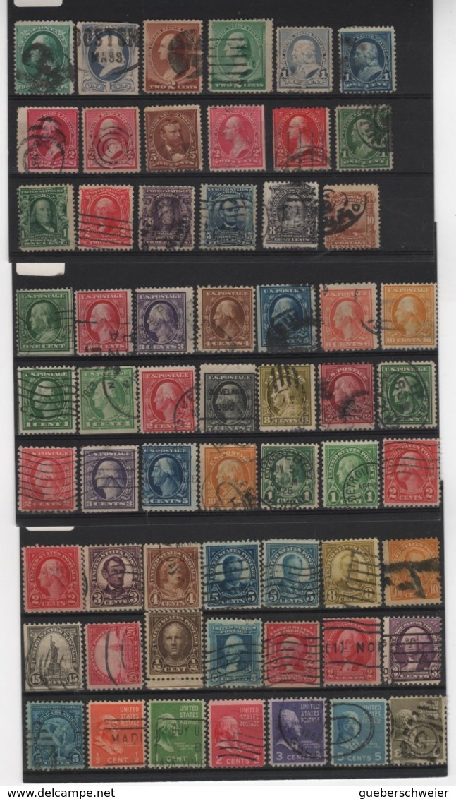 ED 37 - ETATS-UNIS Collection Obl. Avec Classiques Et Postes Aériennes, Variétés De Teintes Et De Dentelures Forte Côte - Verzamelingen