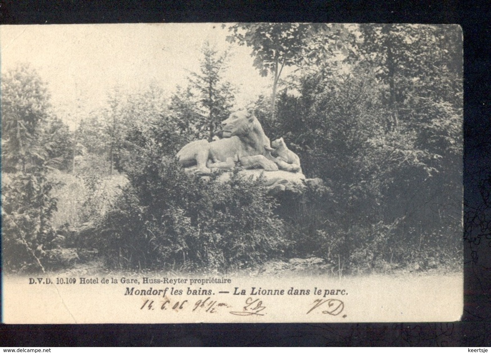 Luxembourg Luxemburg - Mondorf Les Bains - La Lionne Dans Le Parc - 1908 - Sonstige & Ohne Zuordnung