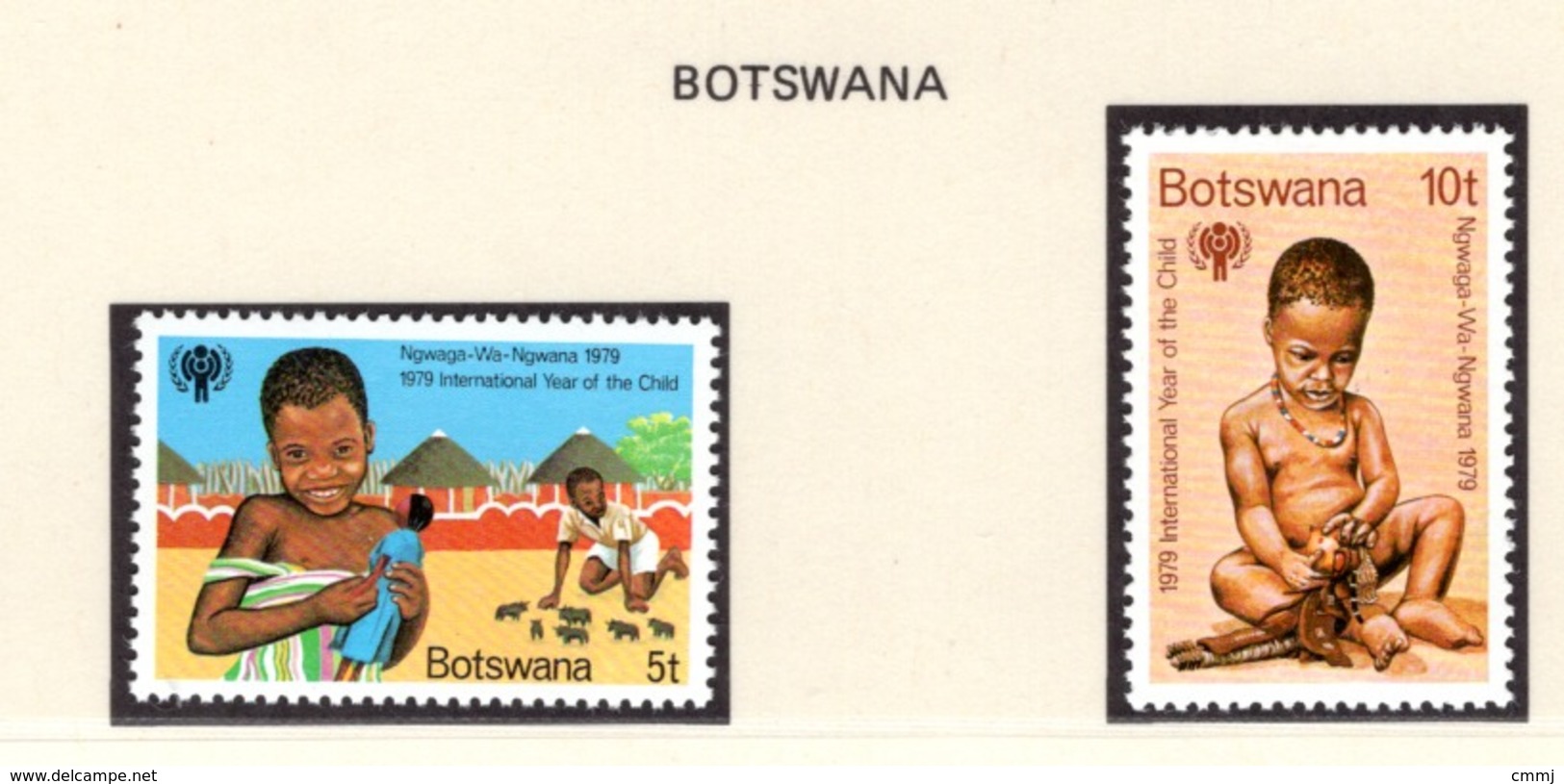 YEAR INTERN. OF CHILD - BOTSWANA  - Mi. Nr.  237/238 - NH - (6532-16.) - Botswana (1966-...)