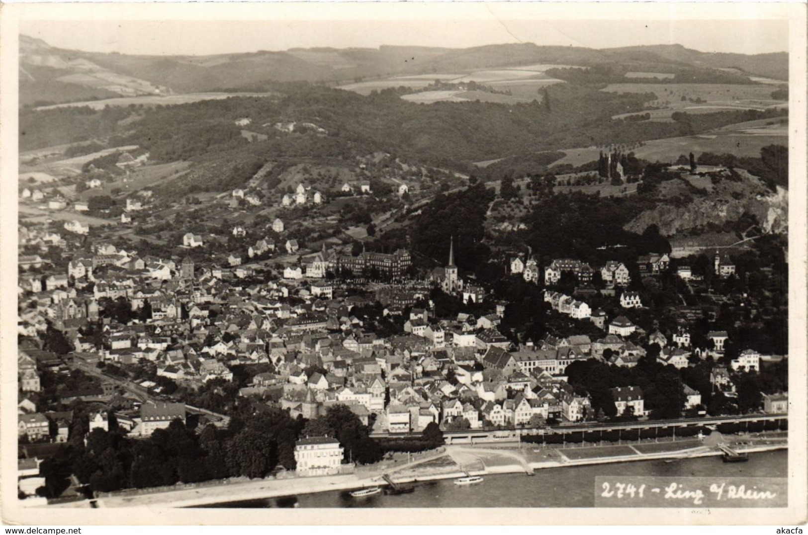 CPA AK Linz A.Rh. Aerial View GERMANY (896038) - Linz A. Rhein