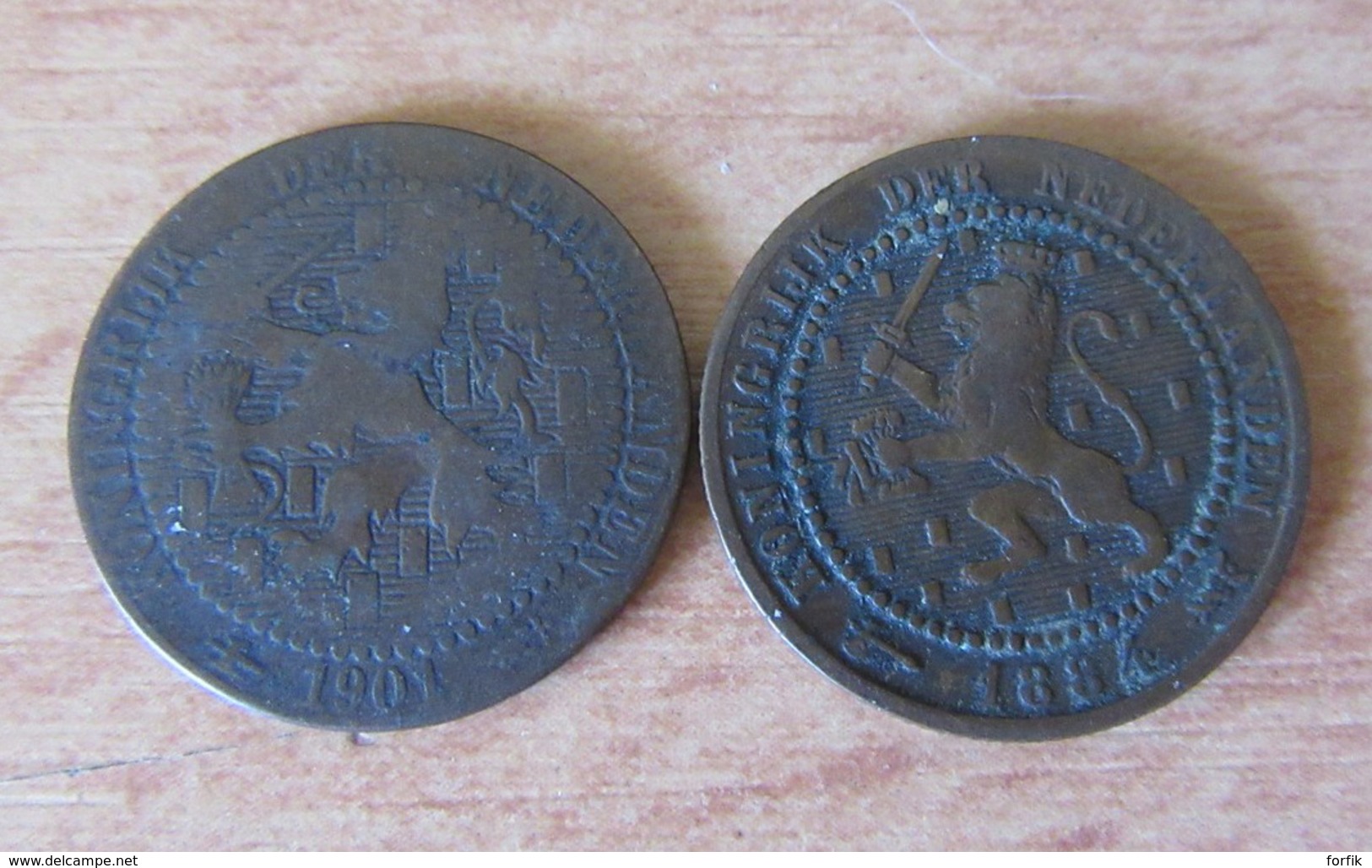 Pays-Bas / Nederland - 2 Monnaies 1 Cent. 1884 Et 1901 - Otros & Sin Clasificación