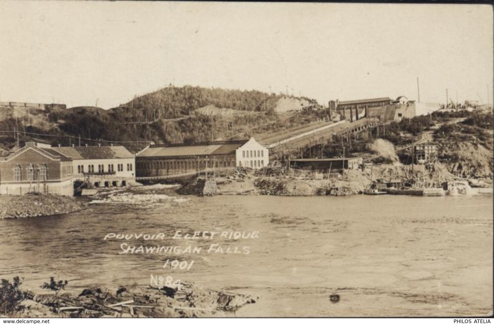 CPA Carte Photo Canada Pouvoir électrique Shawinigan Falls 1901 N°84 CAD Trois Rivières 23 Août Flamme Exposition 1926 - Trois-Rivières