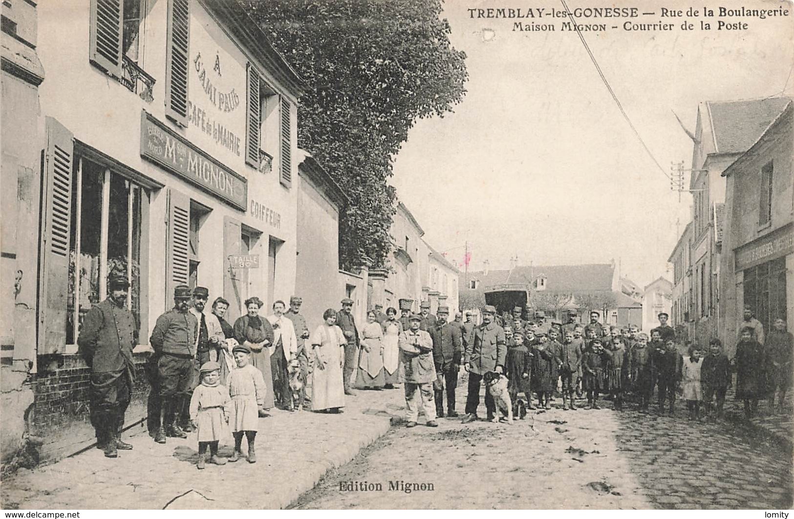 93 Tremblay Les Gonesse Rue De La Boulangerie Maison Mignon Courrier De La Poste Cachet Rouge 12e Regiment Artillerie - Tremblay En France