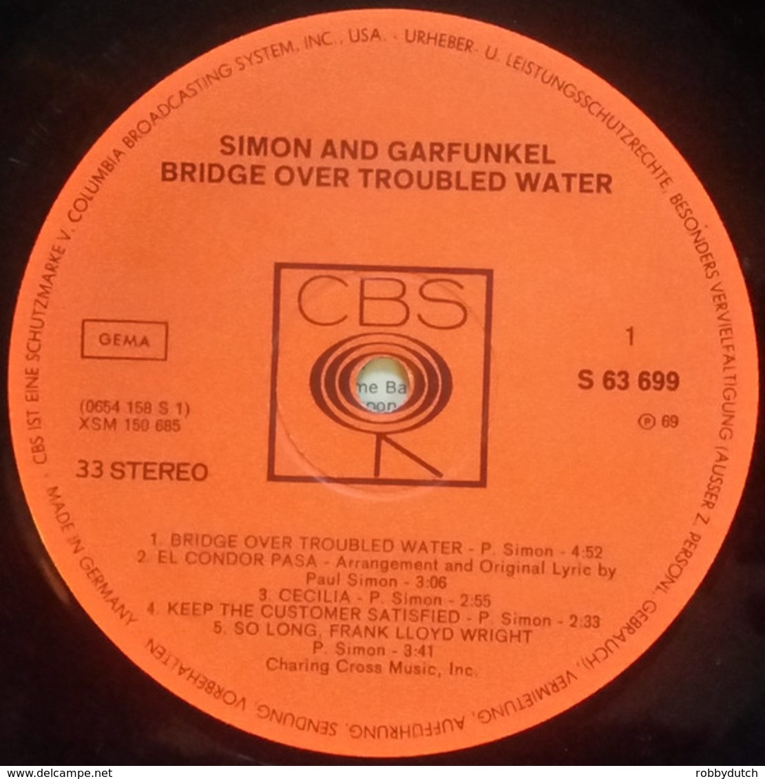 * LP * SIMON & GARFUNKEL - BRIDGE OVER TROUBLED WATER  (Germany 1970 EX!!!) - Disco, Pop