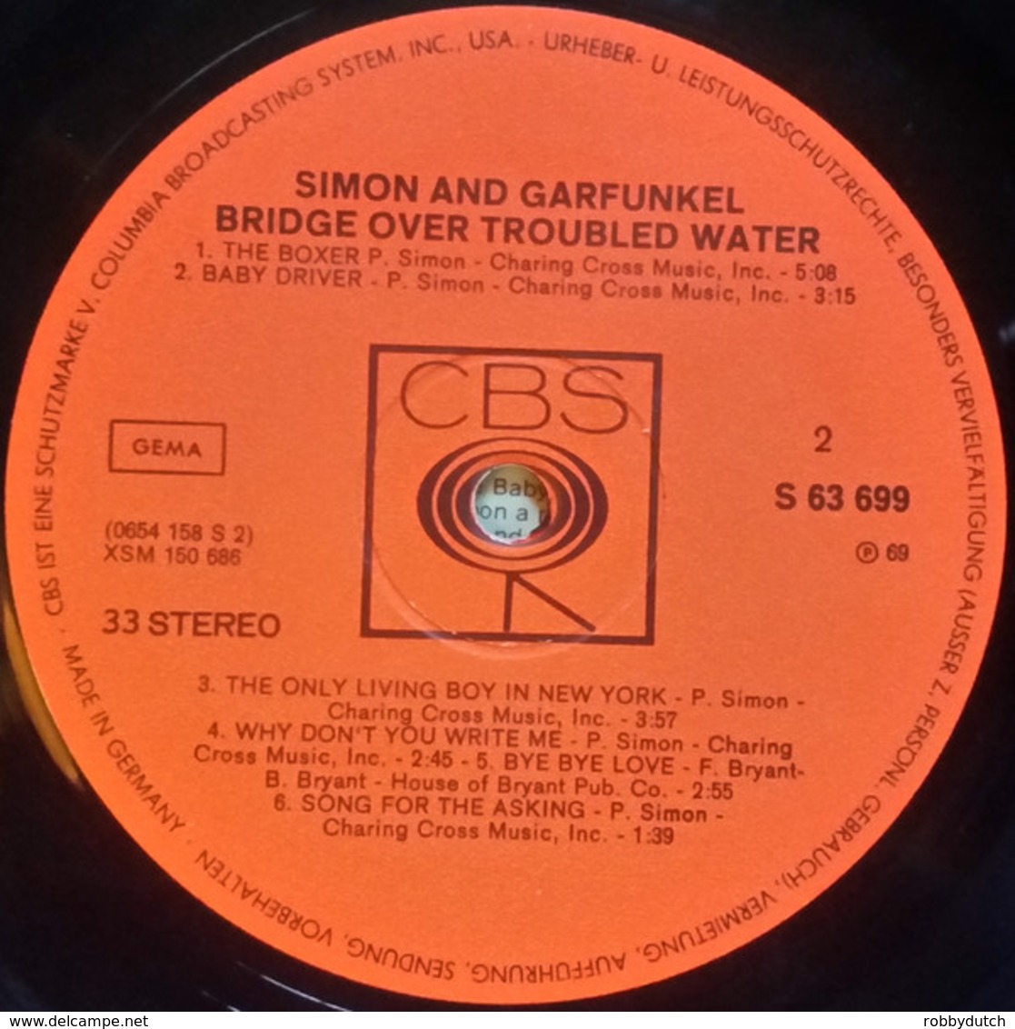 * LP * SIMON & GARFUNKEL - BRIDGE OVER TROUBLED WATER  (Germany 1970 EX!!!) - Disco, Pop