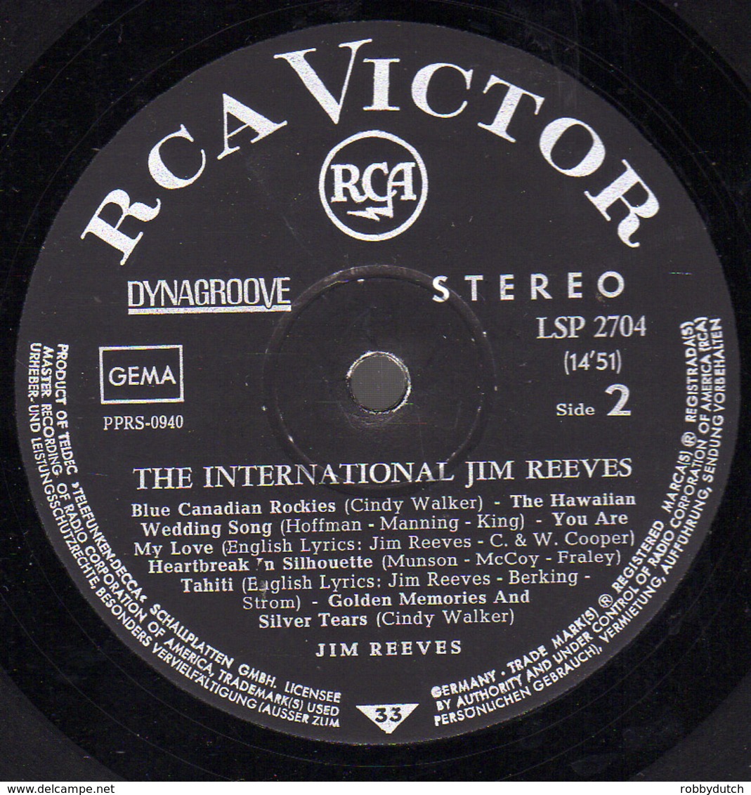 * LP * THE INTERNATIONAL JIM REEVES - Country En Folk