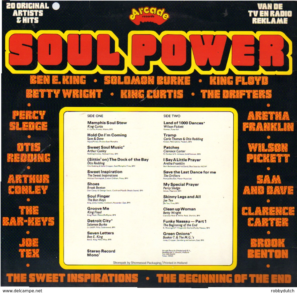 * LP * SOUL POWER - ARETHA FRANKLIN, PERCY SLEDGE, SAM & DAVE, ARTHUR CONLEY, KING CURTIS A.o. - Soul - R&B