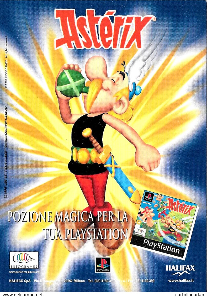 [MD3889] CPM - FUMETTI - ASTERIX - PUBBLICITARIA PLAYSTATION - CITRUS PROMOTINO 0195 - PERFETTA - NV - Fumetti