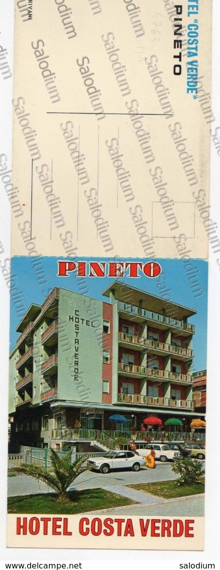 Cartolina Doppia APRI - PINETO - Pubblicitaria Hotel Auto Car - Teramo - 04763 - Teramo