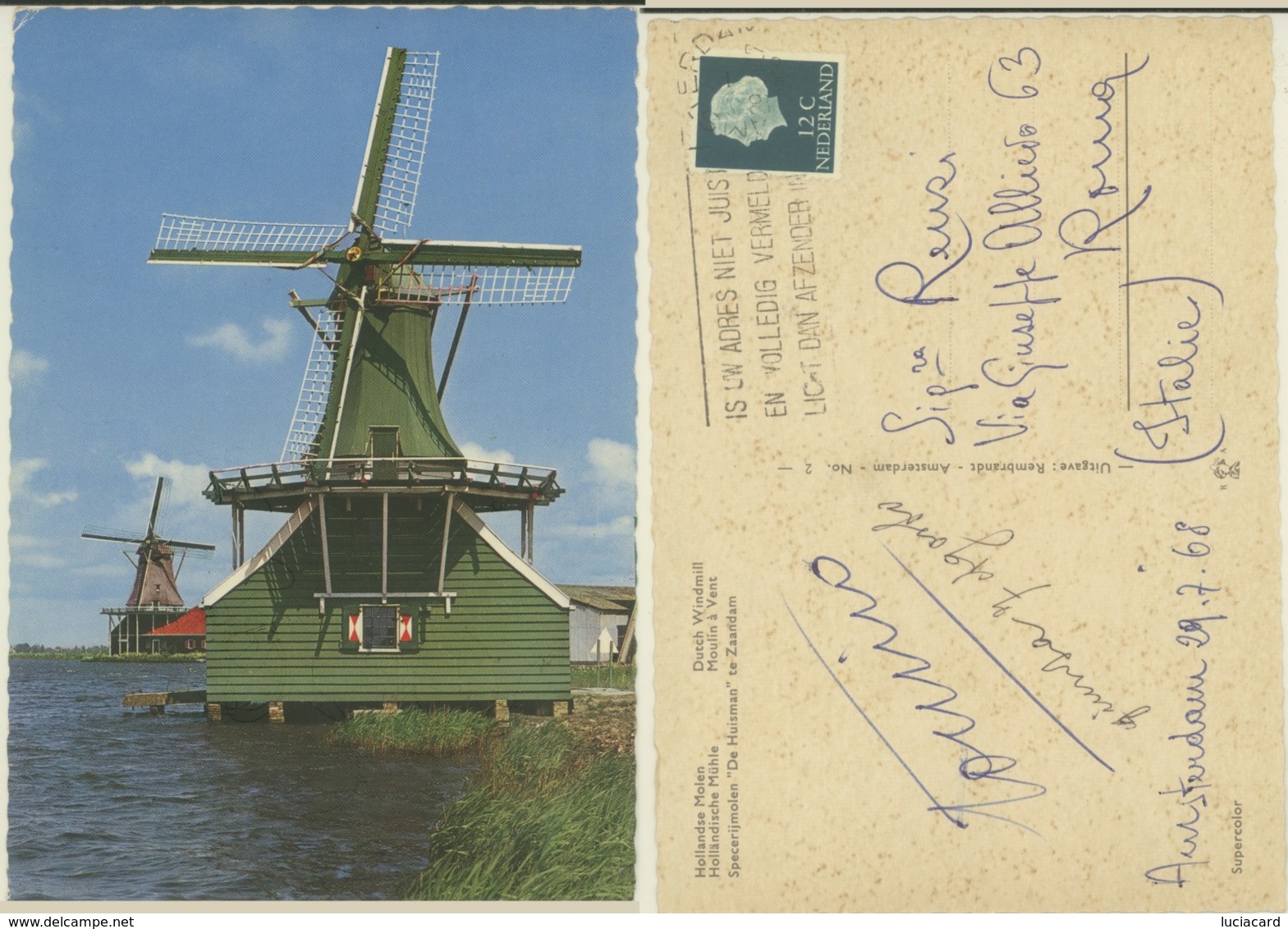 HOLLAND -AMSTERDAM -HOLLANDES MOLEN - Amsterdam