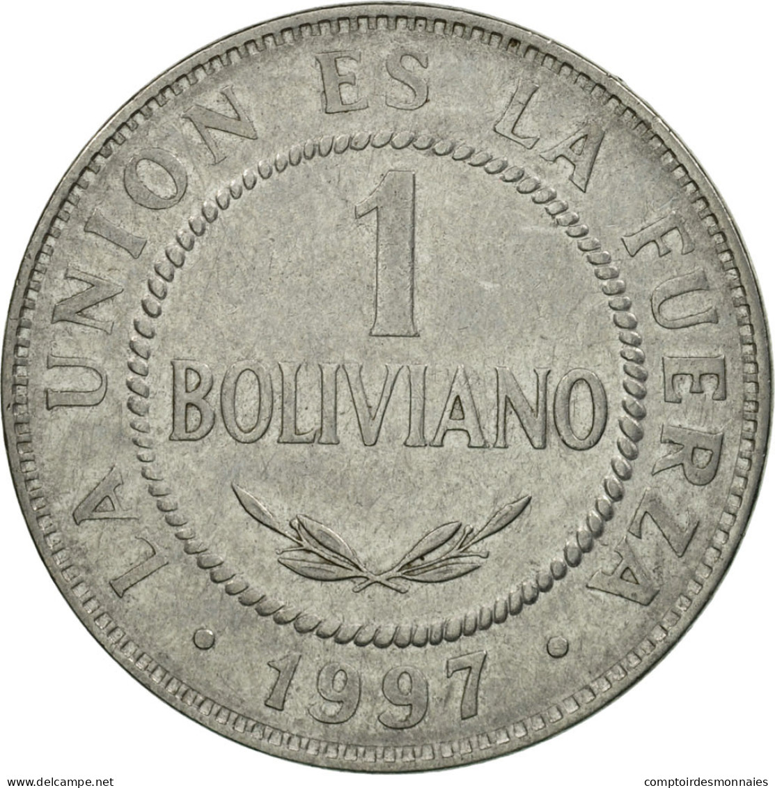 Monnaie, Bolivie, Boliviano, 1997, TTB, Stainless Steel, KM:205 - Bolivië