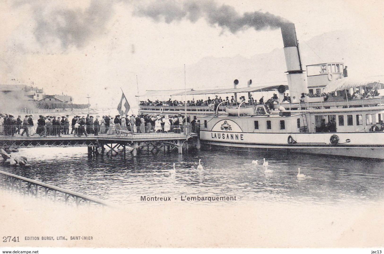 L100E_210 - Montreux - L'embarquement N° 2741 - Bateau "Lausanne" - Montreux