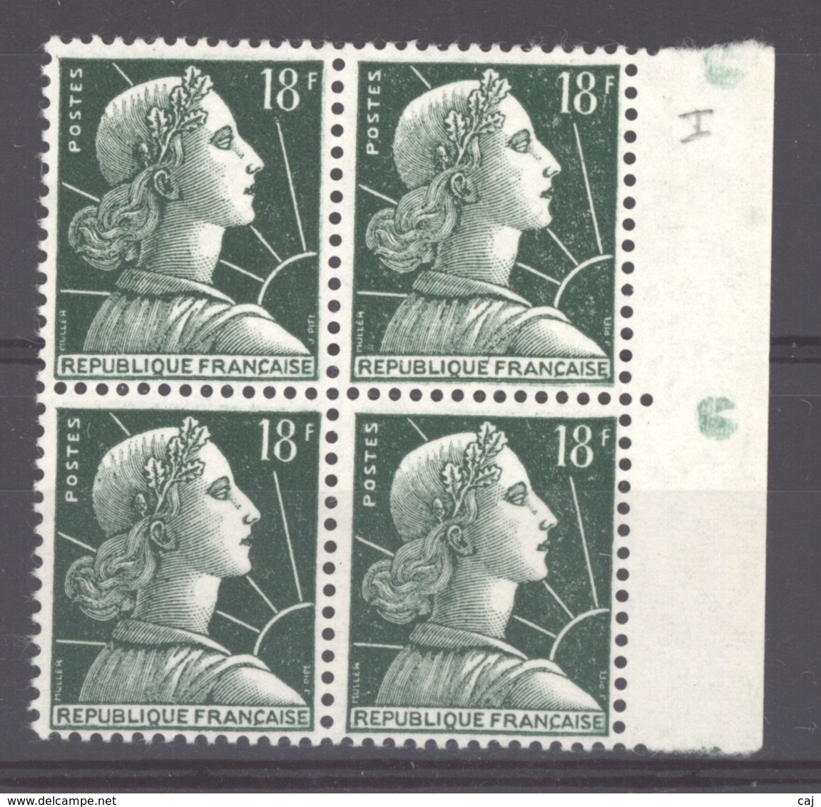 France  :  Yv  1011Aa  **  Type II  ,  Blonde 4 - Neufs