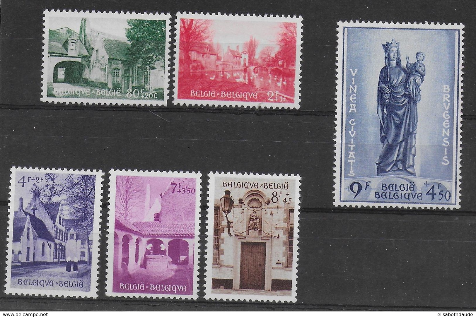 BELGIQUE - 1954 - YVERT N° 946/951 *  MLH - COTE = 100 EUR. - Unused Stamps