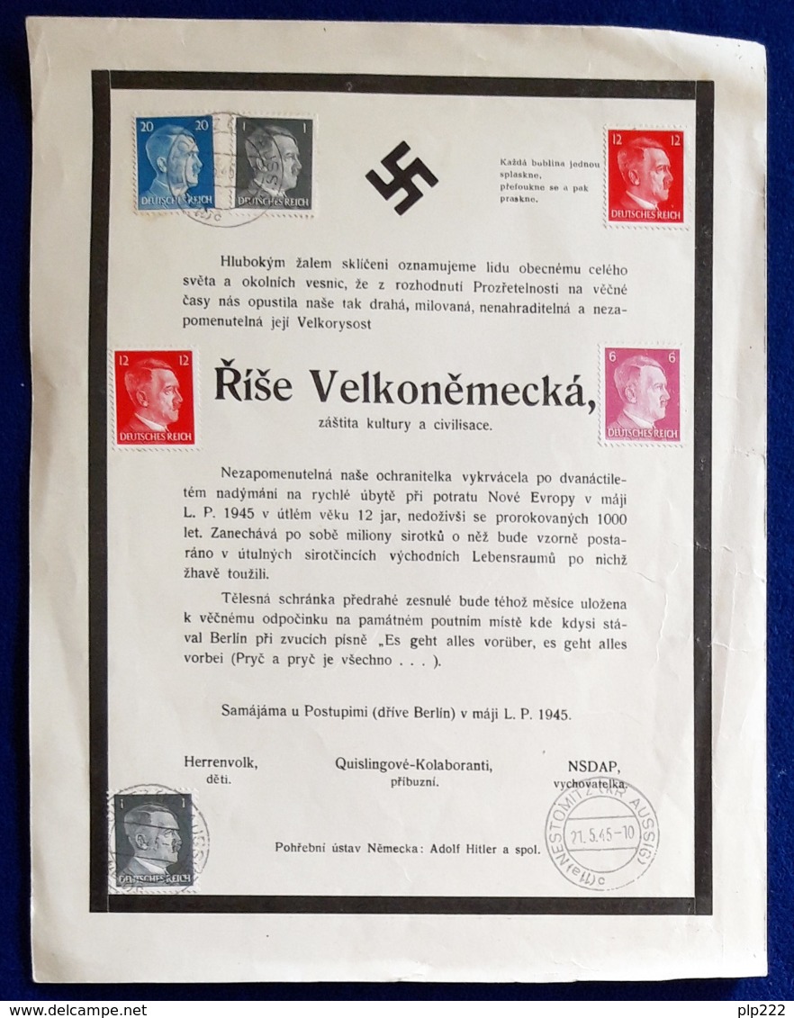 Germania Reich Volantino Di Propaganda / Propaganda Flyer 21/5/1945 VF/F - Storia Postale