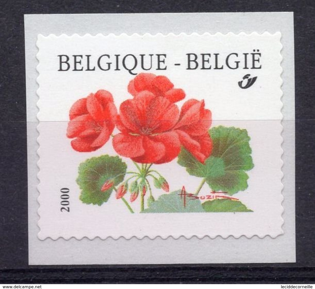 R104 (2977) Géranium  - Millésime 2000 Sans Texte Au Verso - Rollen