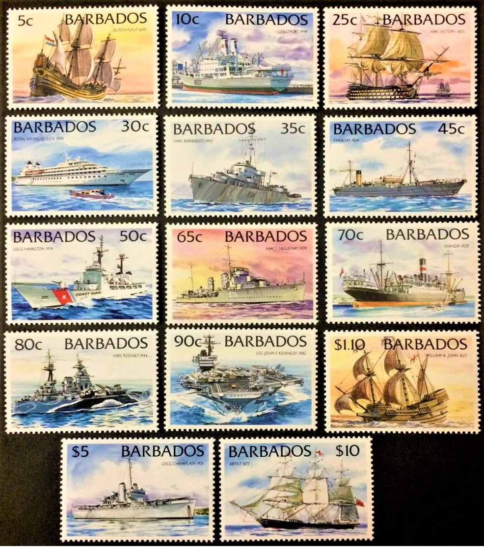 # Barbados 1994**Mi.856-869  Ships , MNH[20;109] - Schiffe