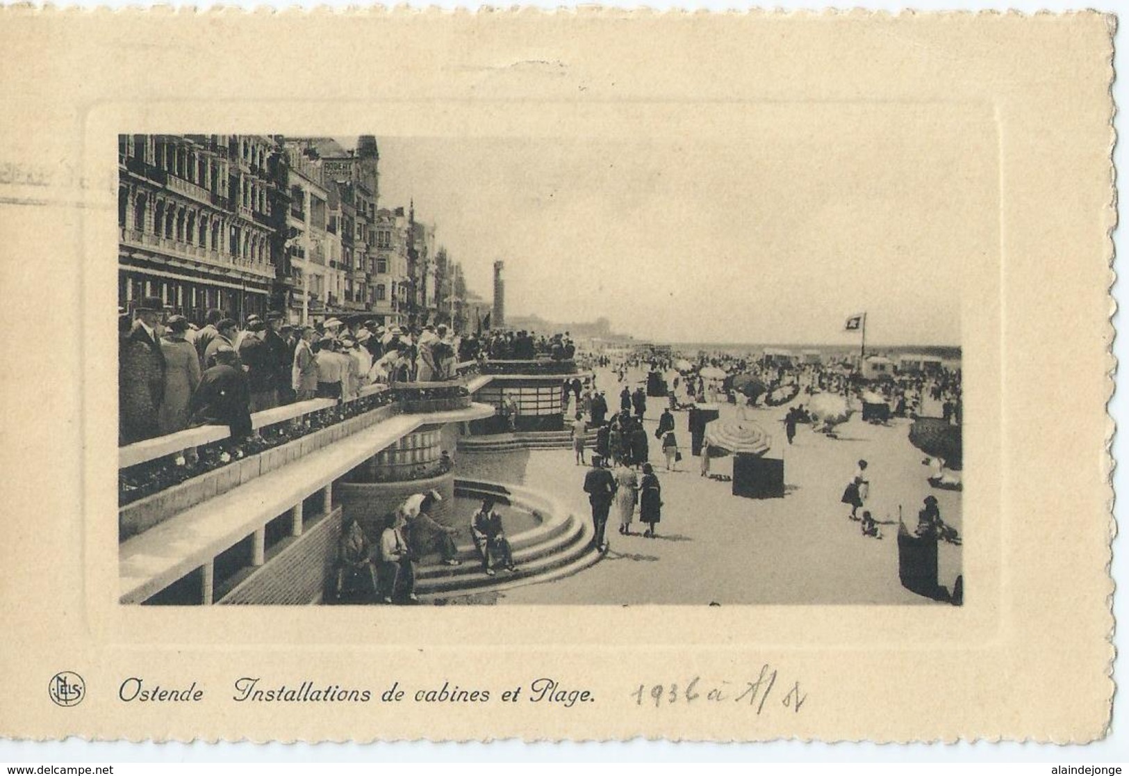 Oostende - Ostende - Installations De Cabines Et Plage - Ern. Thill No 8 - 1936 - Oostende