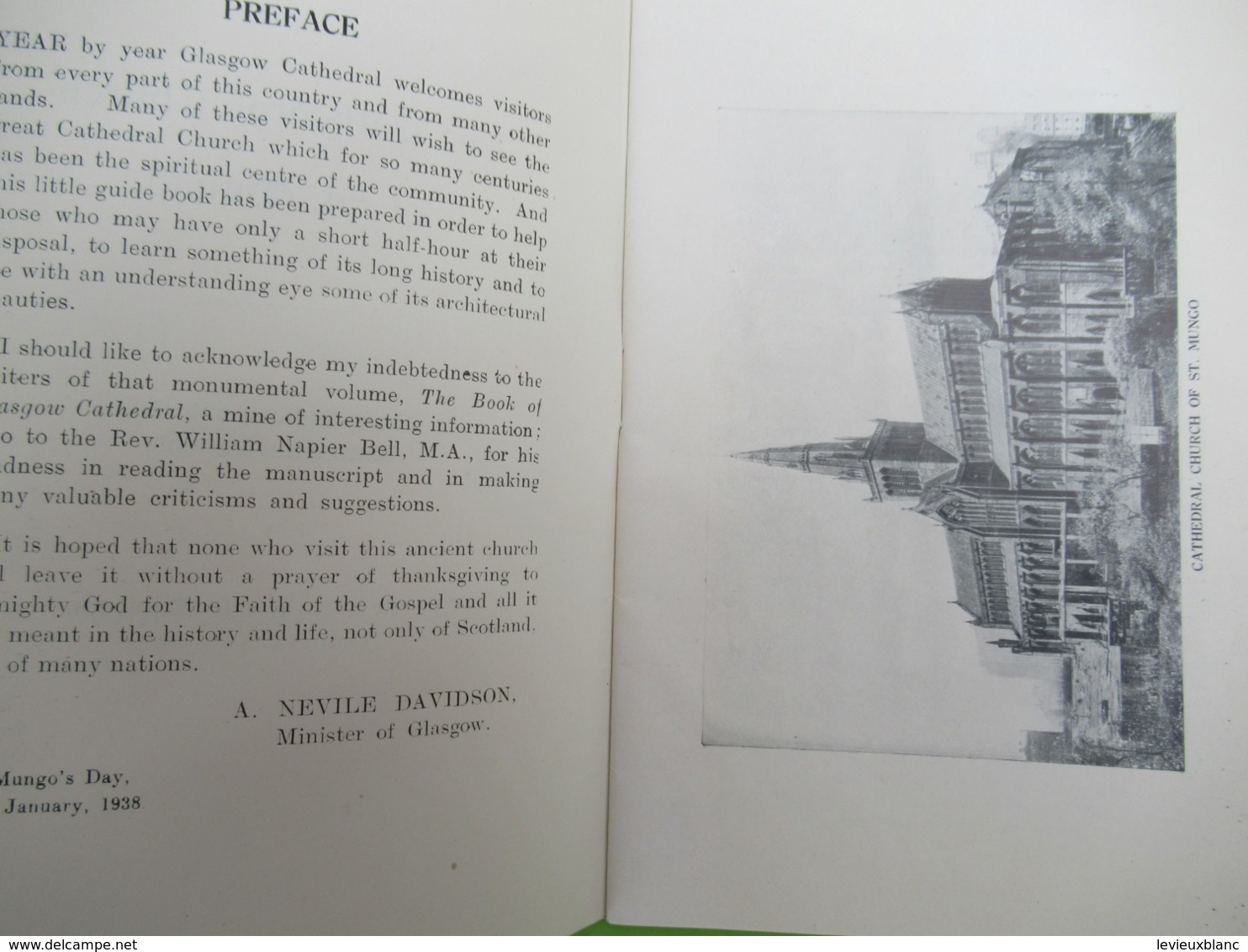 Guide Historique/A Short History And Guide/GLASGOW CATHEDRAL/A Nevile Davidson/Minister Of Glasgow/1938          PGC383 - Architettura