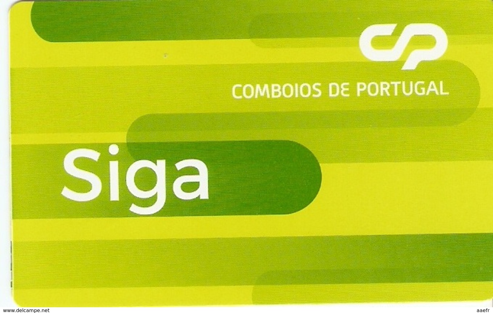 Carte Magnétique - Comboios De Portugal -  Siga - Chemins De Fer 2019 - Europa