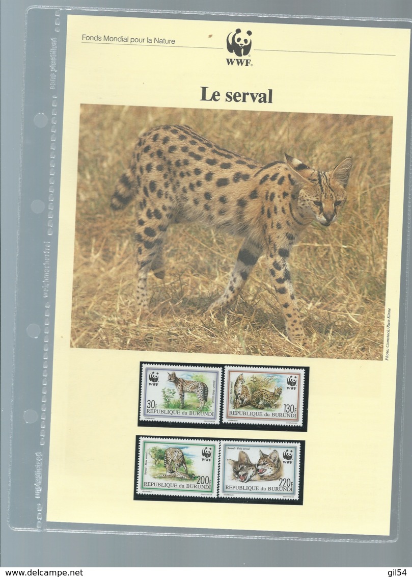 Burundi - 1992 WWF Serval ** Ensemble Complet 10 Scans   -  Car 120 - Collections, Lots & Series