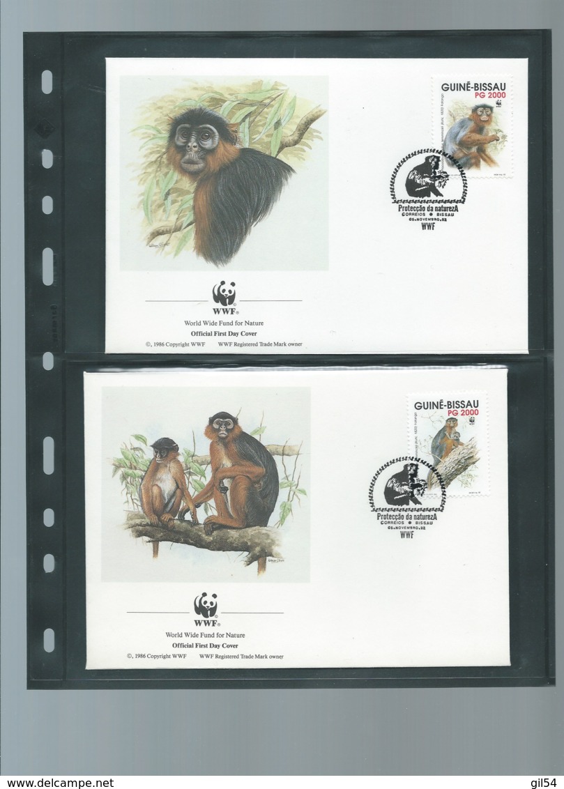 WWF 1992 GUINEA-BISSAU / GUINEE BISSAU - Mi. 1185-88**  singe ensemble complet 10 scans   -  car 122