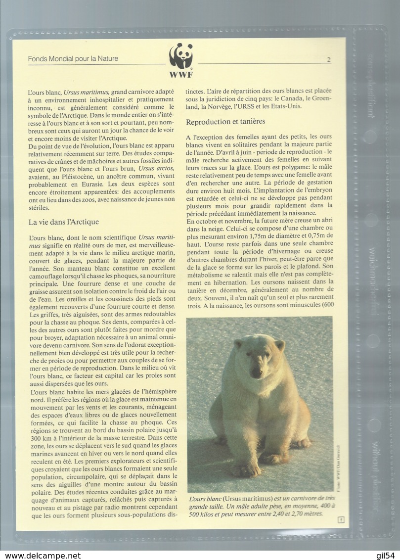 Russie - Faune WWF - L'OURS BLANC  , Y&T 5391 à 5394    Ensemble Complet 10 Scans   -  Car 125 - Colecciones & Series