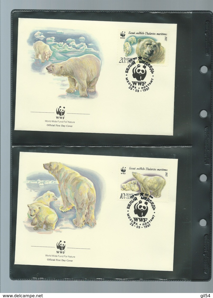 Russie - Faune WWF - L'OURS BLANC  , Y&T 5391 à 5394    ensemble complet 10 scans   -  car 125