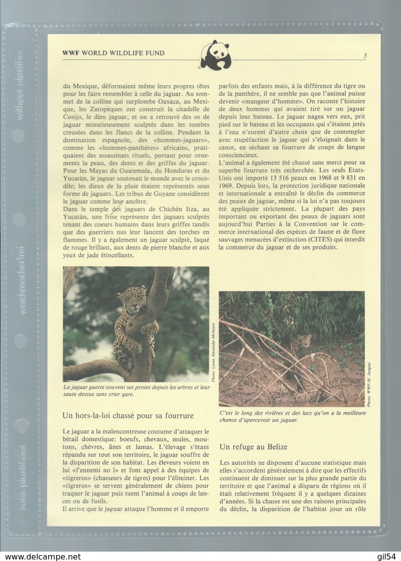 Belize 1983; WWF WildLife Fauna Animals Jaguar,     Ensemble Complet 10 Scans   -  Car 126 - Colecciones & Series