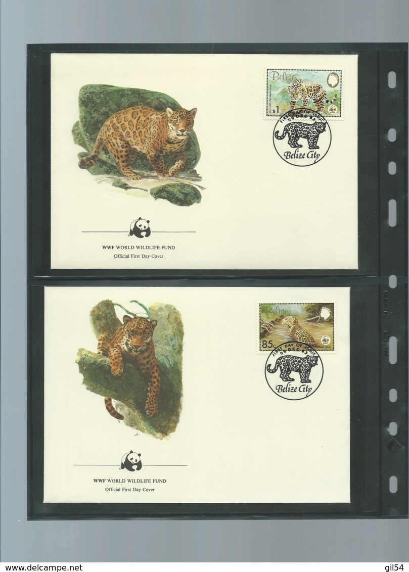 Belize 1983; WWF WildLife Fauna Animals Jaguar,     ensemble complet 10 scans   -  car 126